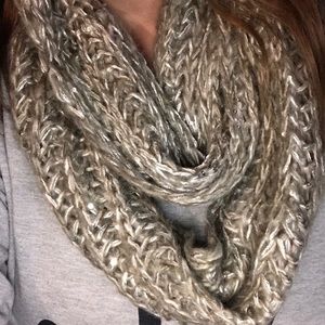 Grey with sequin infinity scarf